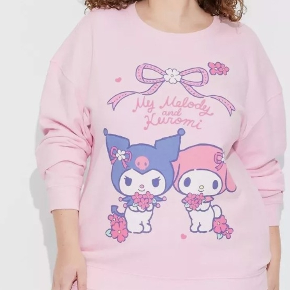 Pink My Melody and Kuromi Sweatshirt
